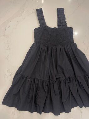 Abercrombie & Fitch Women’s Black Smocked Sundress - 2-Strap Tiered Dress